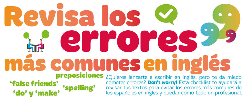 Infografía Revisa Los Errores Más Comunes En Inglés Whats Up